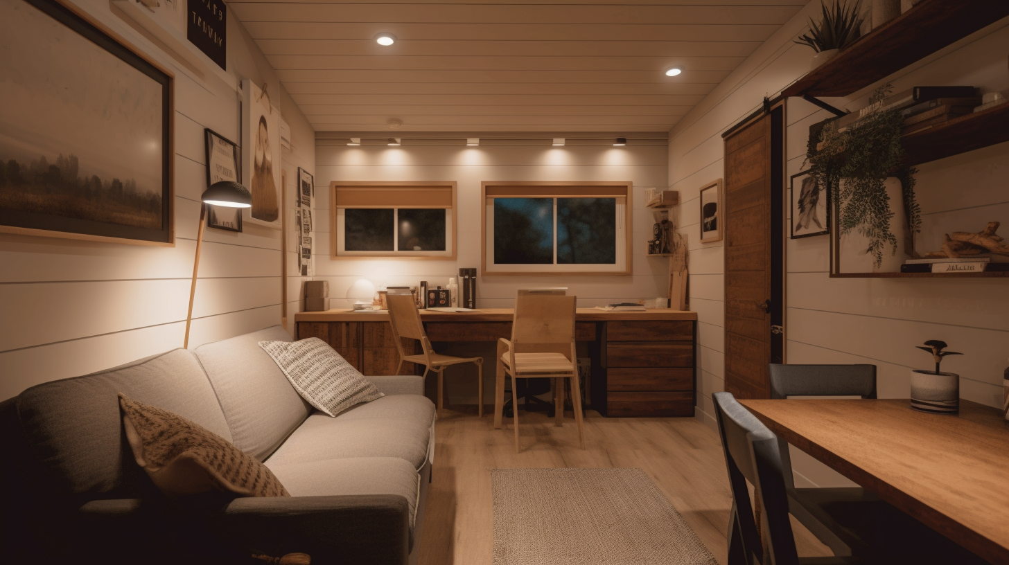 Tiny home with cozy interior